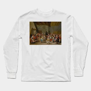 Interior Scene with Merry-Making Figures by Mattheus van Helmont Long Sleeve T-Shirt